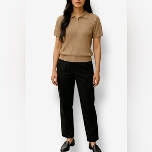 Truth By Republic | Knit Short Sleeve Polo Sweater Medium Fall‎ Classic Neutral